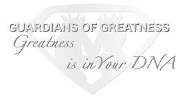 White logo for the Guardians of Greatness