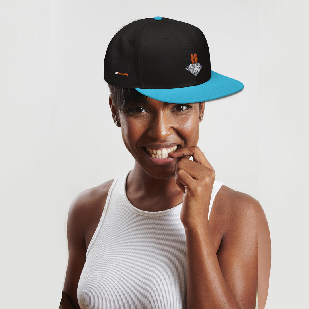 GOGPersonality Snapback Hat - Orange-Red Diamond Logo