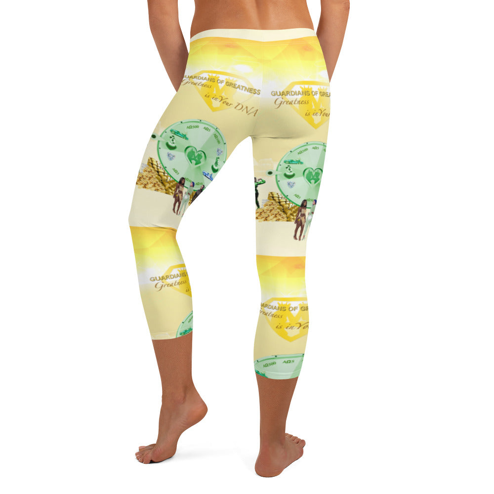 GOG's "Let the Games Begin" Yellow Capri Leggings