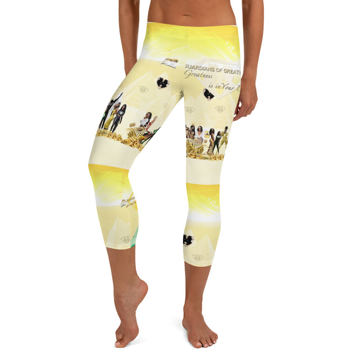 GOG's "Let the Games Begin" Yellow Capri Leggings