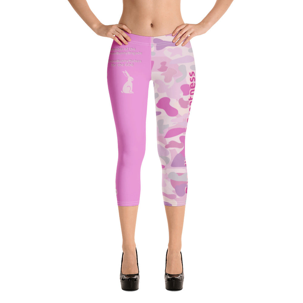 Snow Bunny Brigade Lavender Rose Capri Leggings