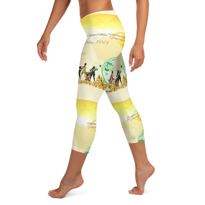 GOG's "Let the Games Begin" Yellow Capri Leggings