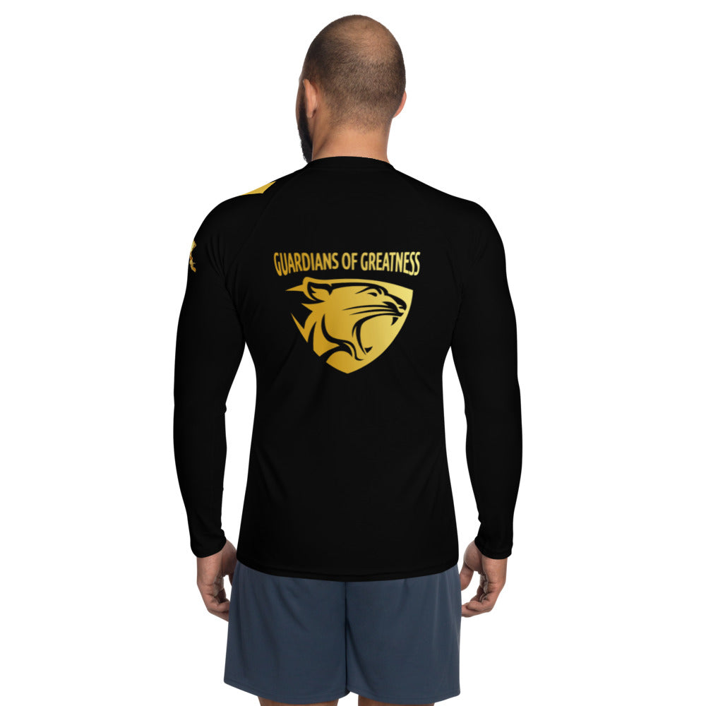 Black & Gold Men's Rash Guard