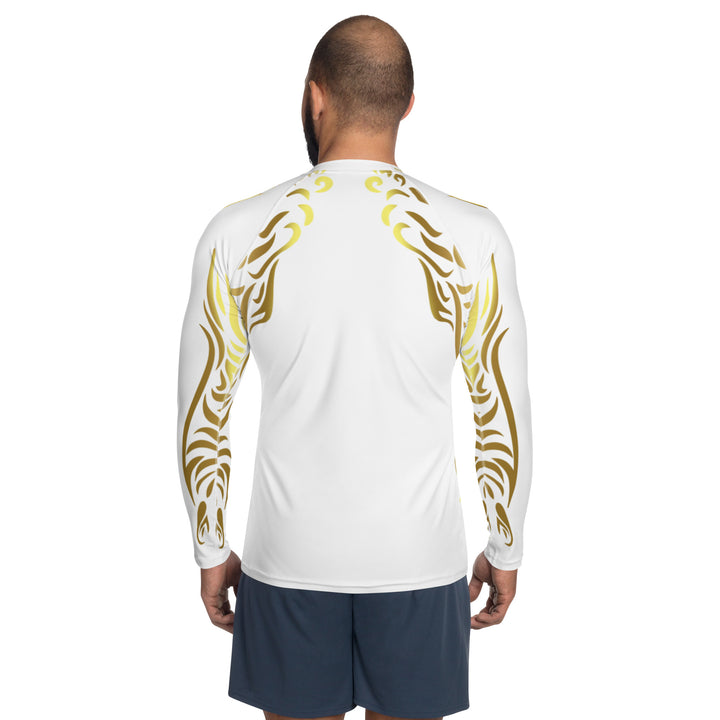 GOG Aviators Men's Rash Guard White & Gold