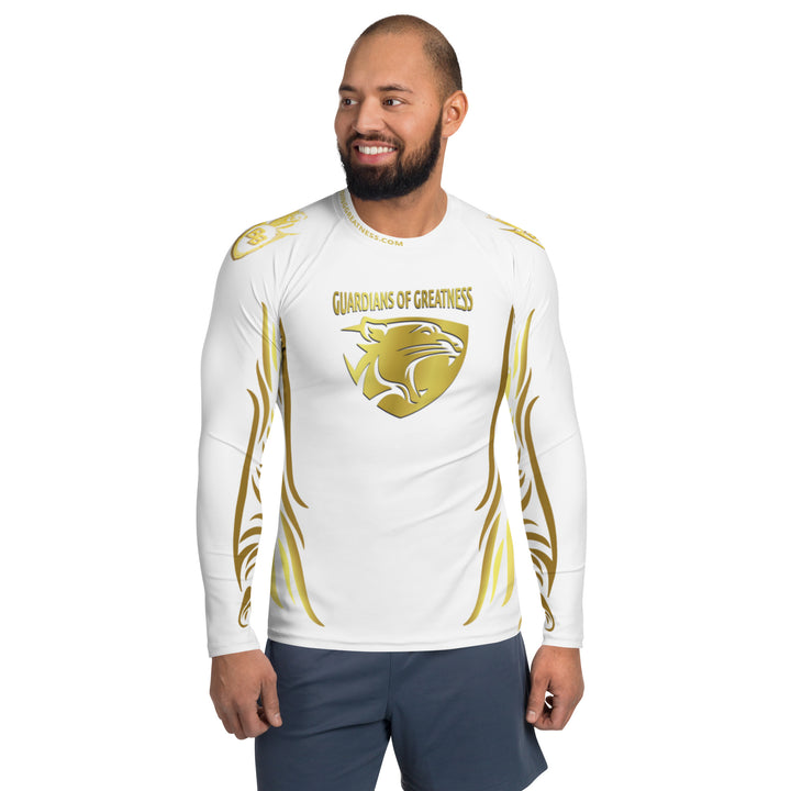 GOG Aviators Men's Rash Guard White & Gold