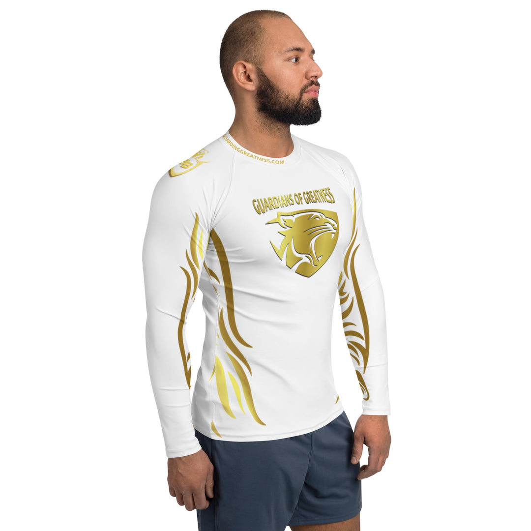 GOG Aviators Men's Rash Guard White & Gold