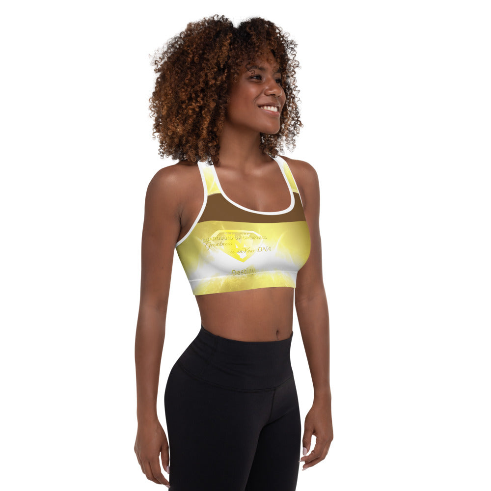 Golden Girl Padded Sports Bra - Dark Brown