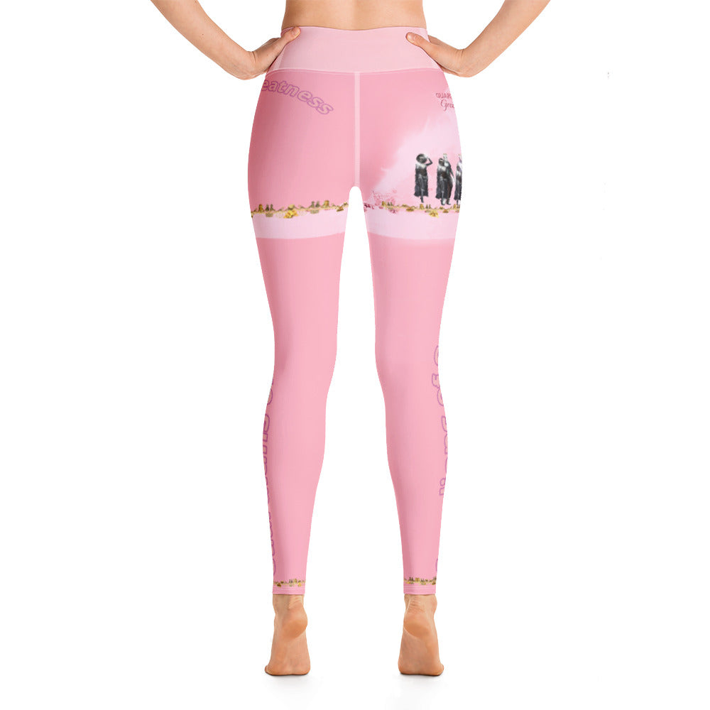 Queens Pink High Rise Yoga Leggings