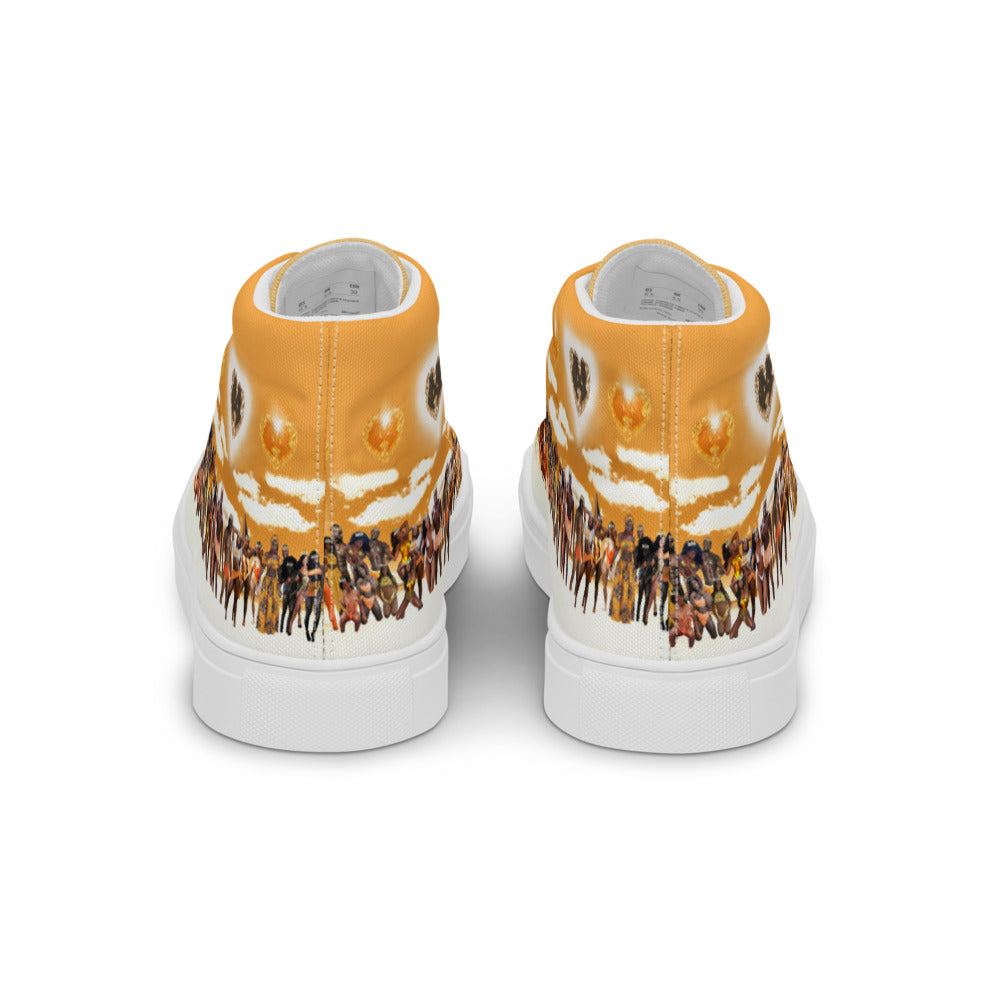 GOG's Orange  Men’s high top canvas shoes