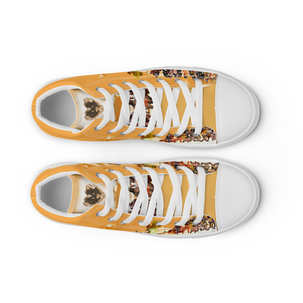 GOG's Orange  Men’s high top canvas shoes