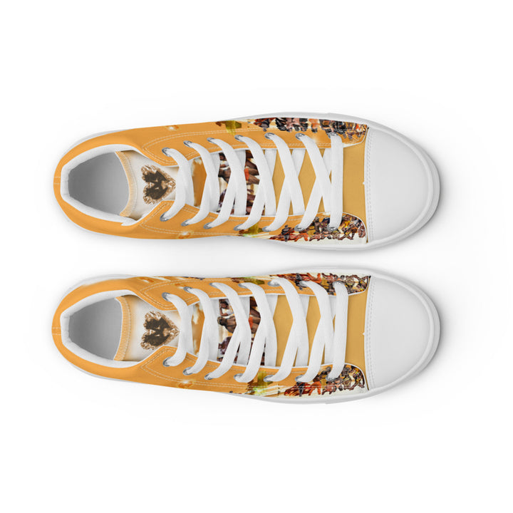 GOG's Orange  Men’s high top canvas shoes