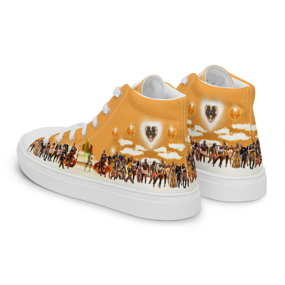 GOG's Orange  Men’s high top canvas shoes