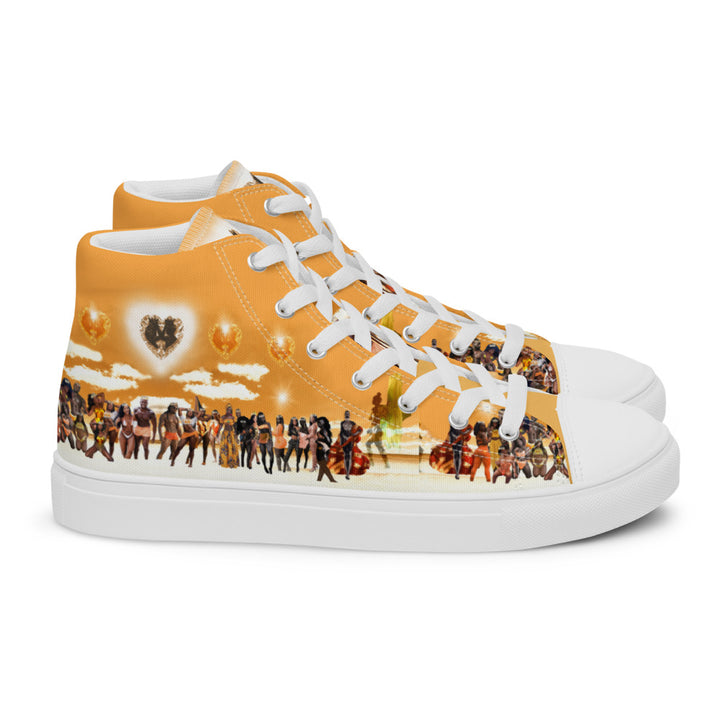 GOG's Orange  Men’s high top canvas shoes