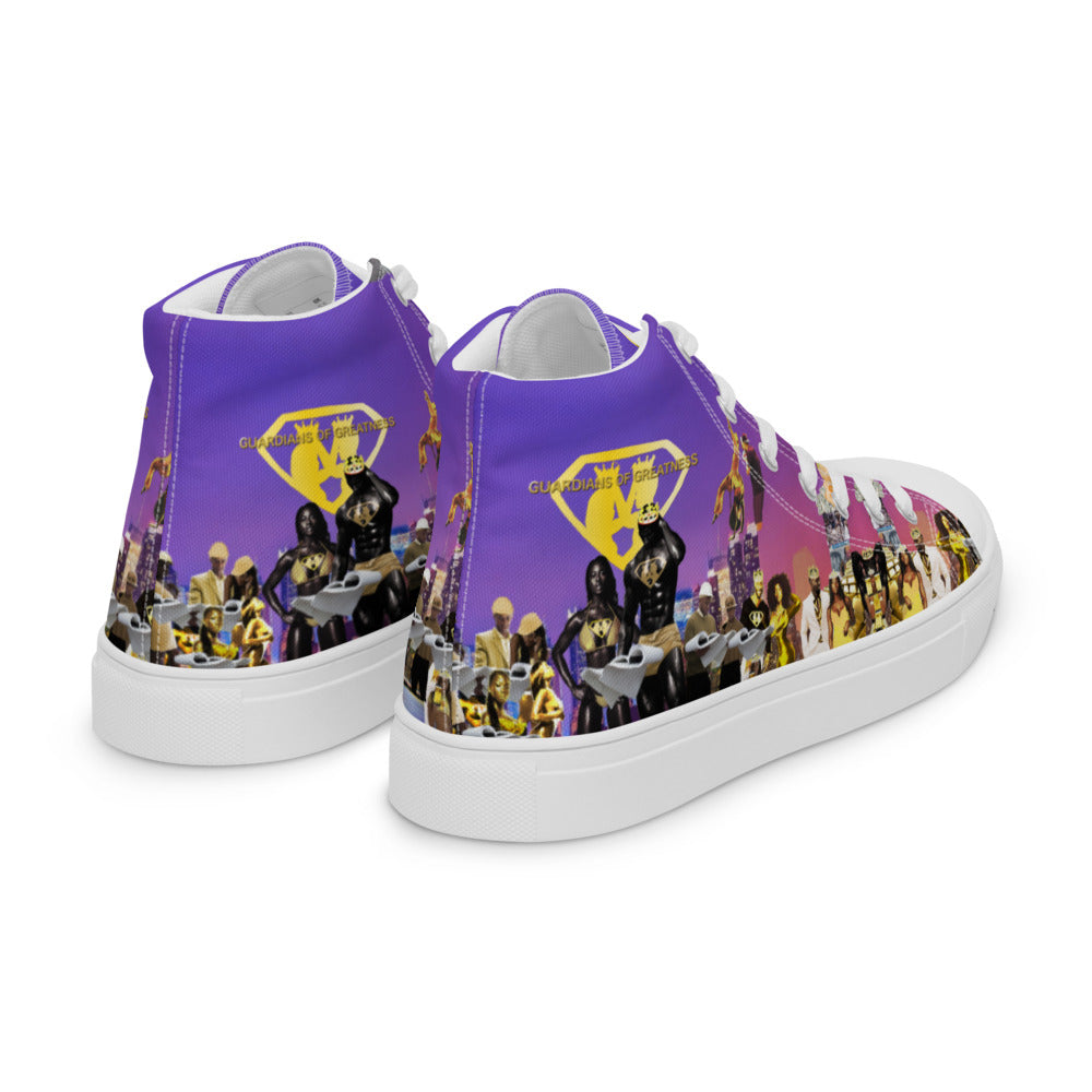 Men’s Purple Vision high top canvas shoes