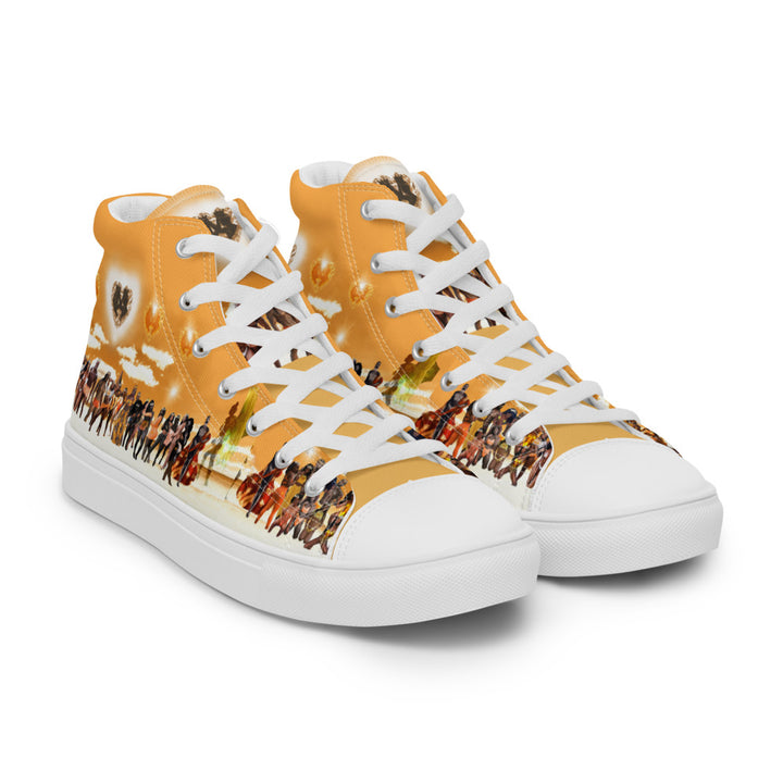 GOG's Orange  Men’s high top canvas shoes