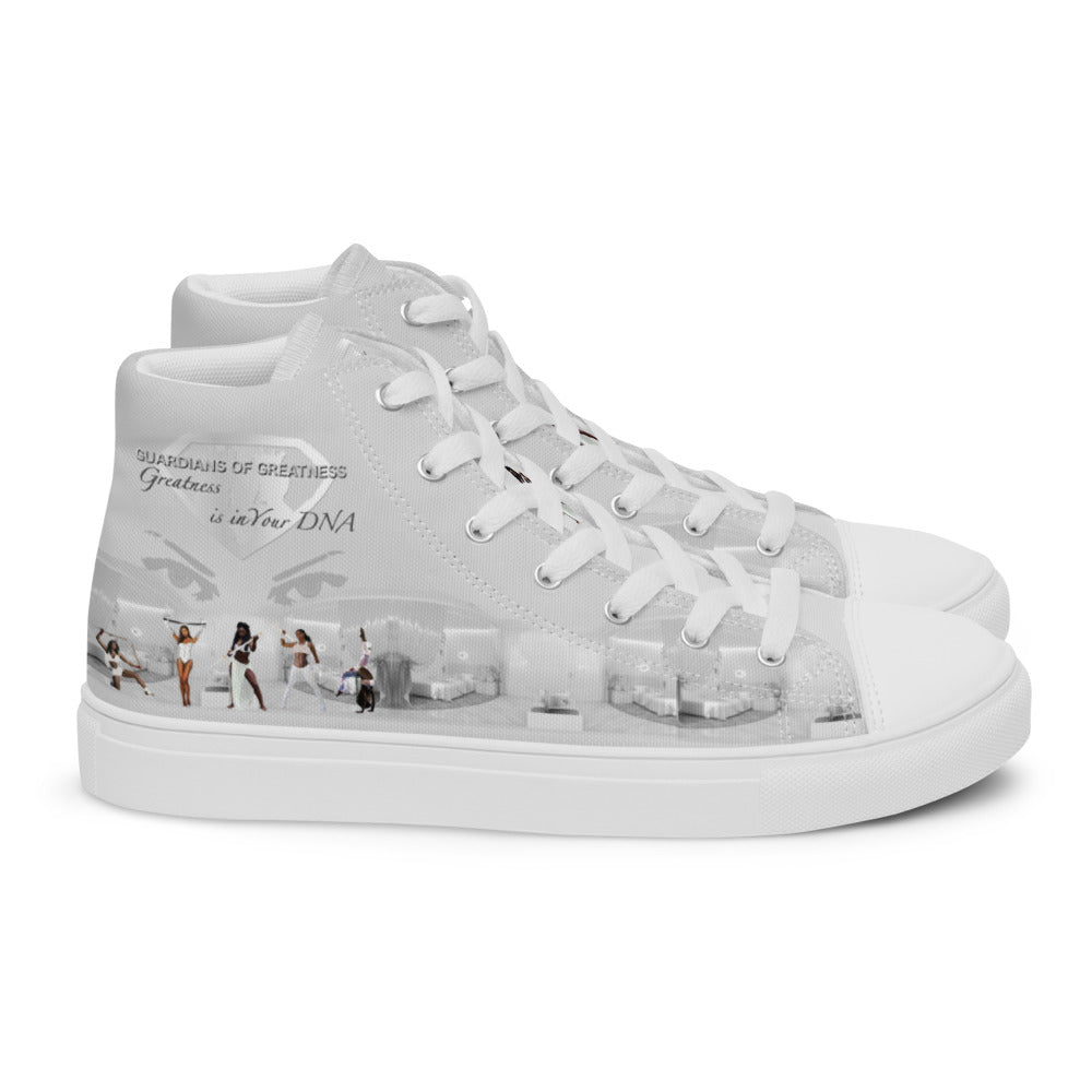 Women’s Grey Amazon Warrior high top canvas shoes