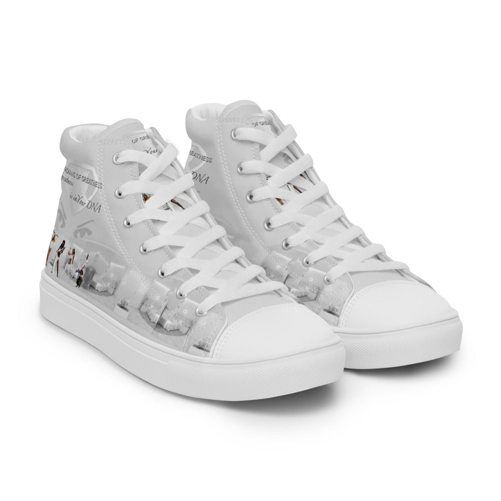 Women’s Grey Amazon Warrior high top canvas shoes